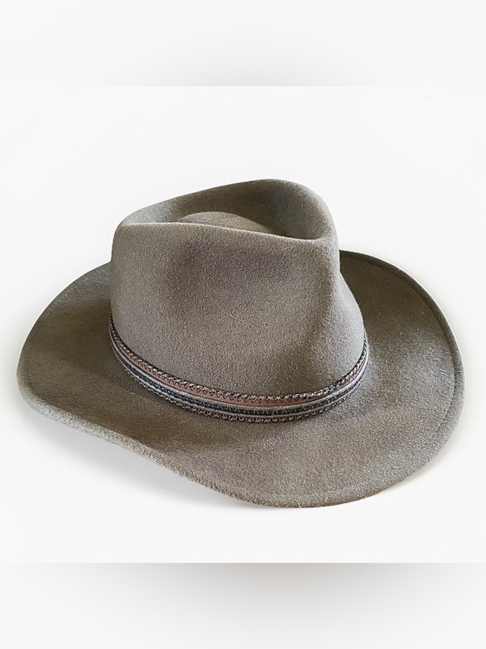 American Hat Makers Brown Crushable Wool Felt Outback Hat Size Large